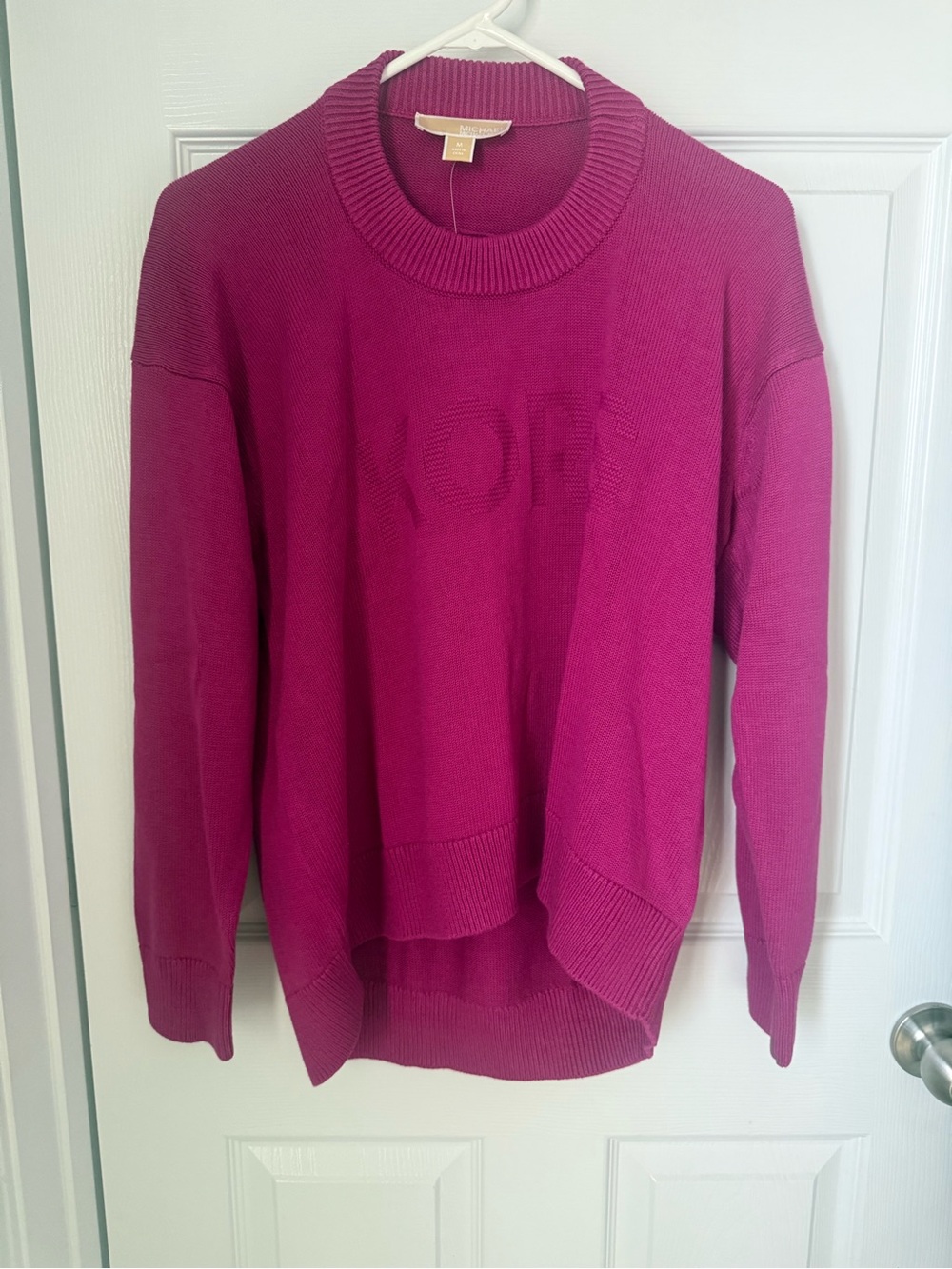 Michael Kors Magenta Crewneck Logo Sweater